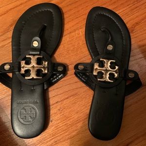 Black Tory Burch Miller Sandals